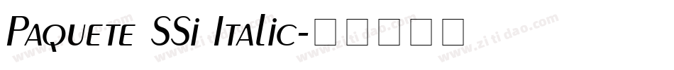 Paquete SSi Italic字体转换